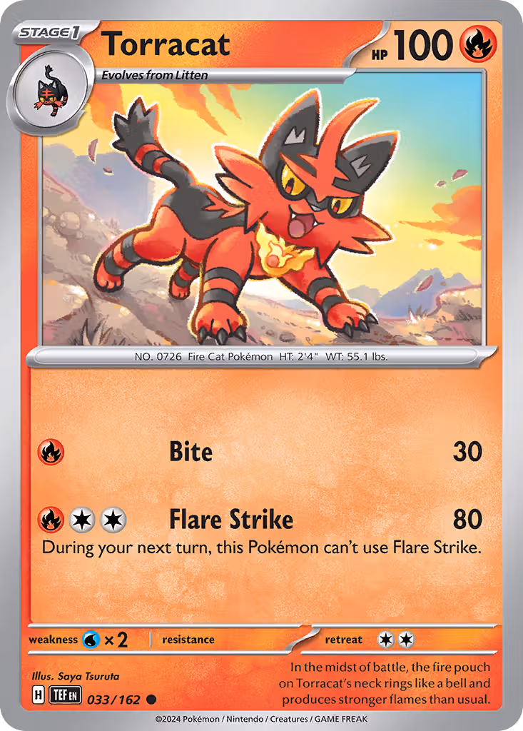 Torracat 33/162 Pokemon card