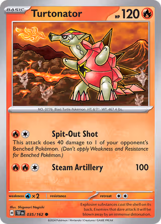 Turtonator 35/162 Pokemon card