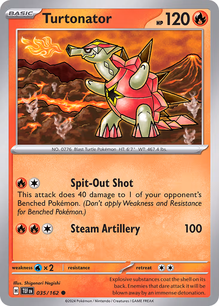 Turtonator 35/162 Pokemon card