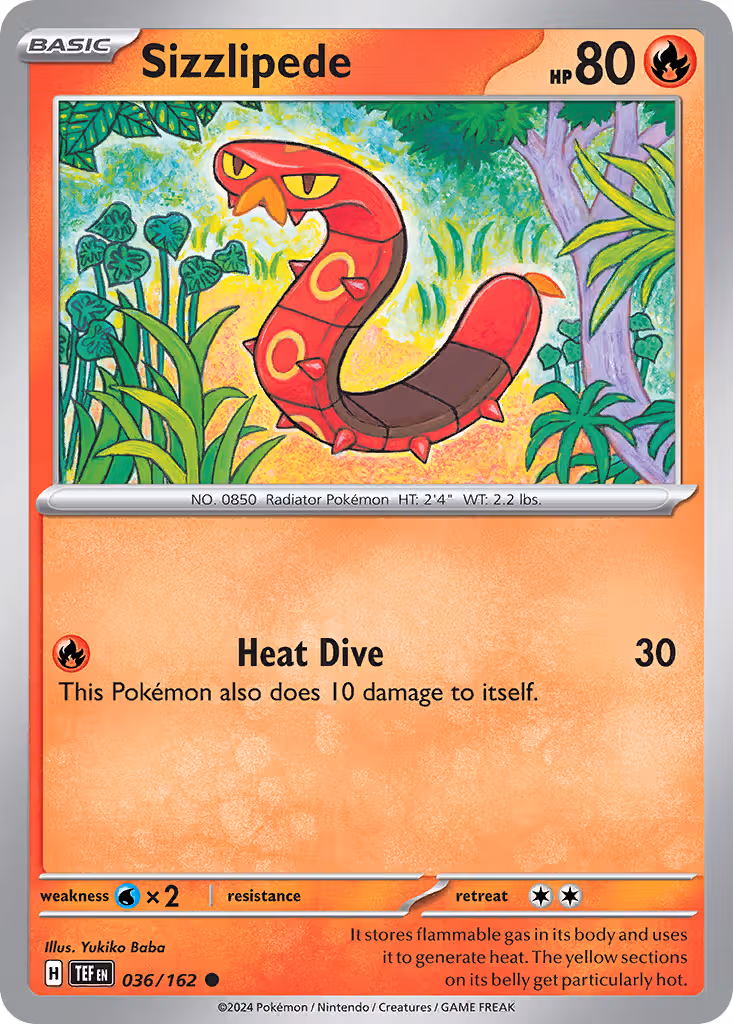 Sizzlipede 36/162 Pokemon card