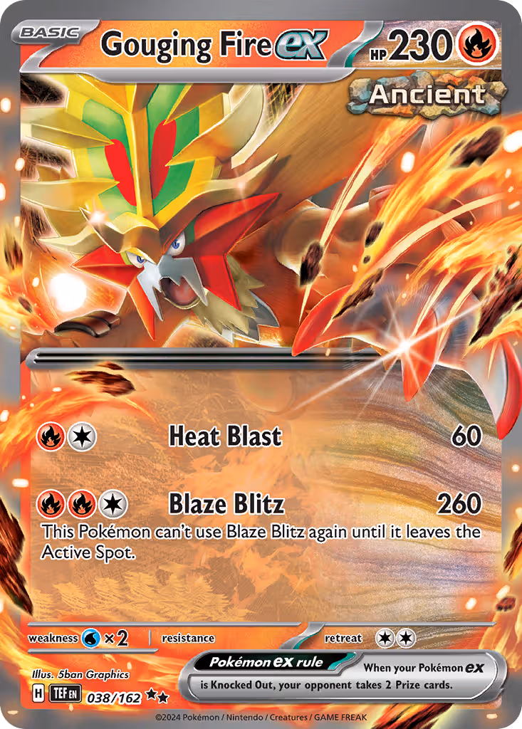 Gouging Fire ex 38/162 Pokemon card