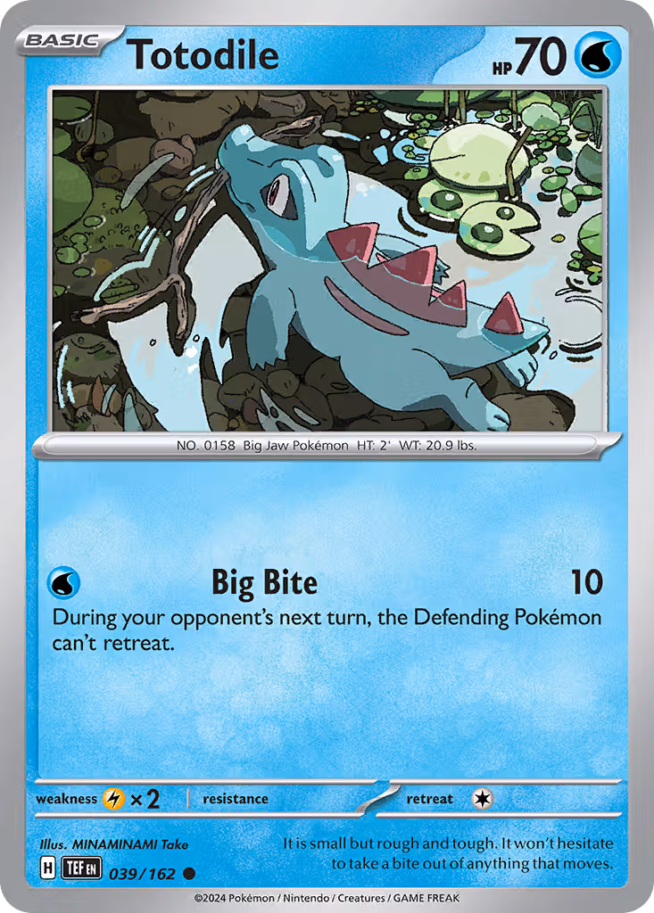 Totodile 39/162 Pokemon card