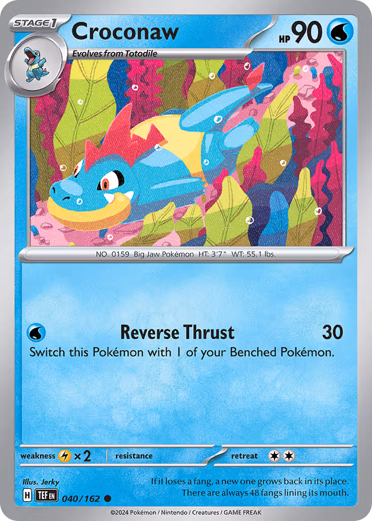Croconaw 40/162 Pokemon card