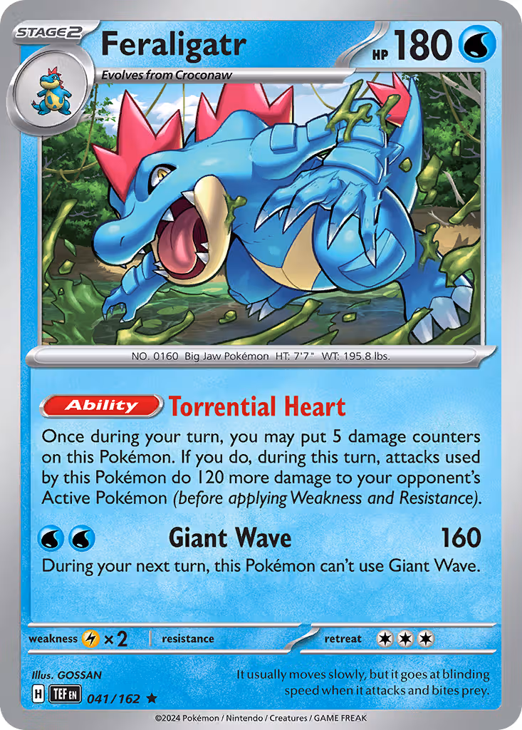 Feraligatr 41/162 Pokemon card