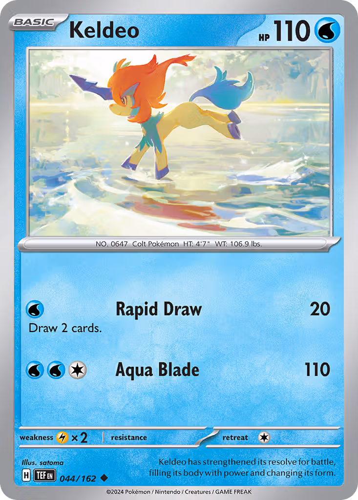 Keldeo 44/162 Pokemon card