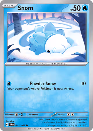 Snom 45/162 Pokemon card