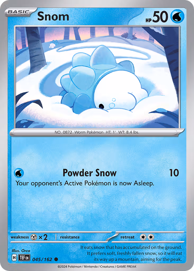 Snom 45/162 Pokemon card