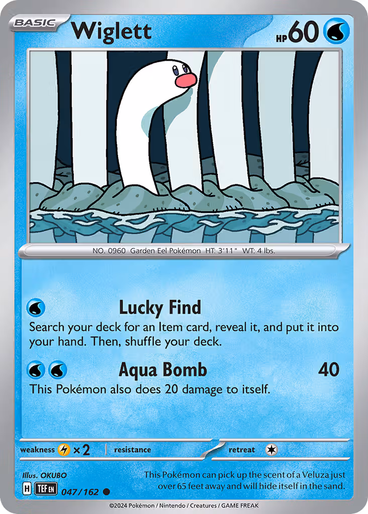 Wiglett 47/162 Pokemon card