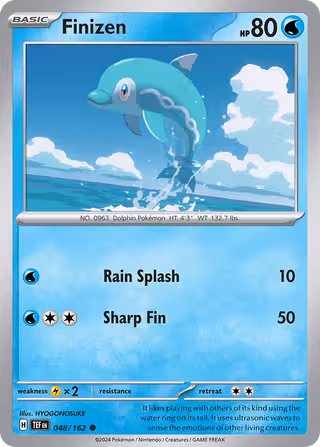 Finizen 48/162 Pokemon card