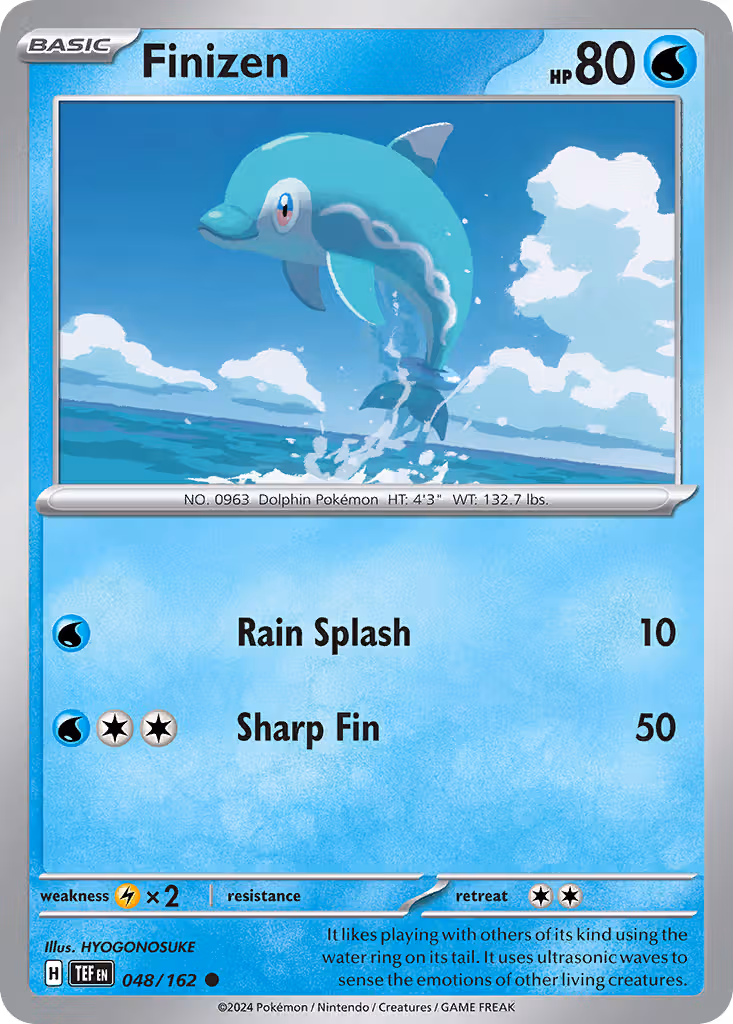 Finizen 48/162 Pokemon card