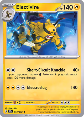 Electivire 54/162 Pokemon card