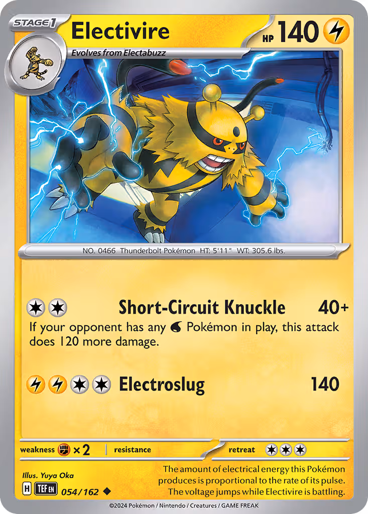 Electivire 54/162 Pokemon card
