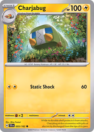Charjabug 55/162 Pokemon card