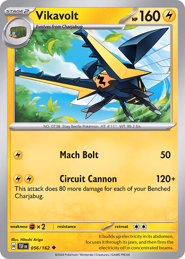 Vikavolt 56/162 Pokemon card