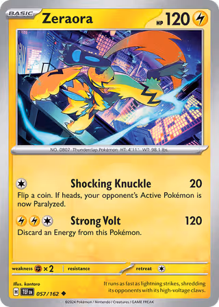 Zeraora 57/162 Pokemon card