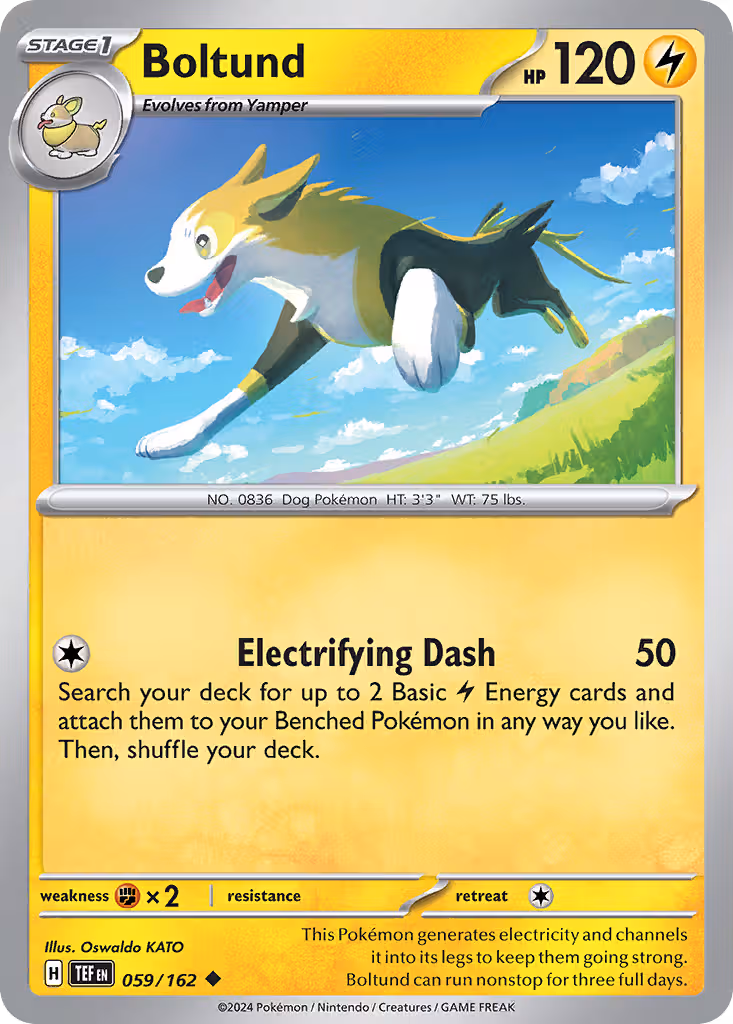 Boltund 59/162 Pokemon card