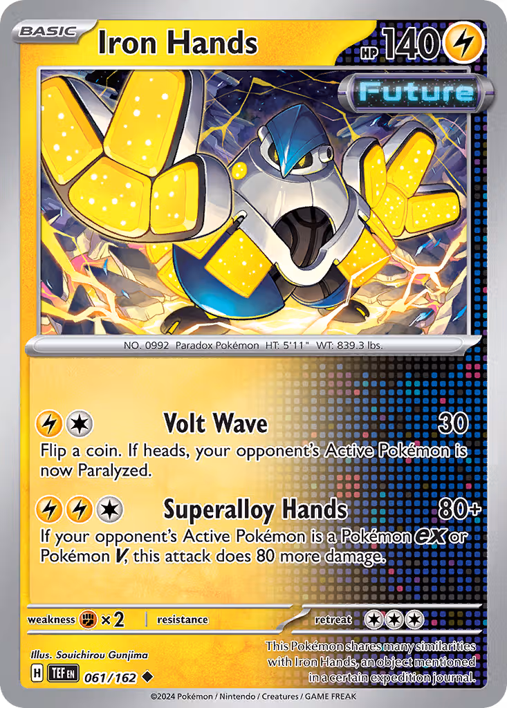 Iron Hands 61/162 Pokemon card