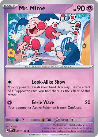 Mr. Mime 63/162 Pokemon card