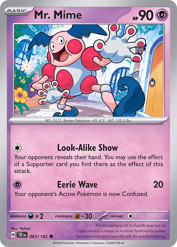 Mr. Mime 63/162 Pokemon card