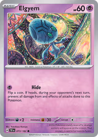 Elgyem 73/162 Pokemon card