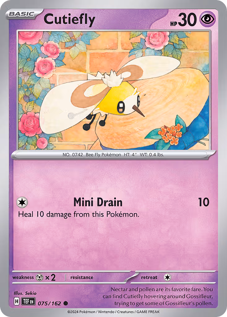 Cutiefly 75/162 Pokemon card