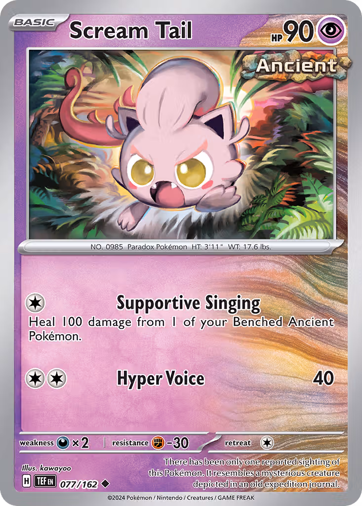 Scream Tail 77/162 Pokemon card