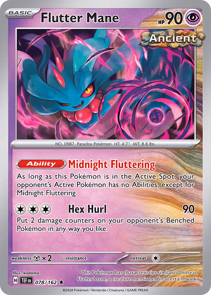 Flutter Mane 78/162 Pokemon card