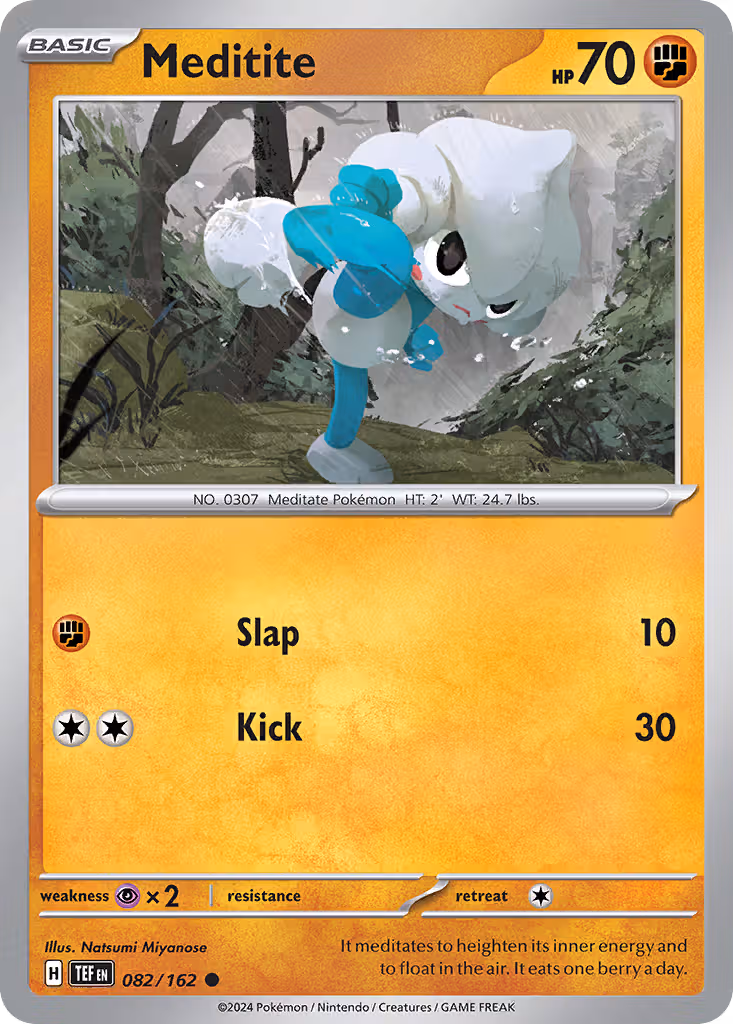Meditite 82/162 Pokemon card