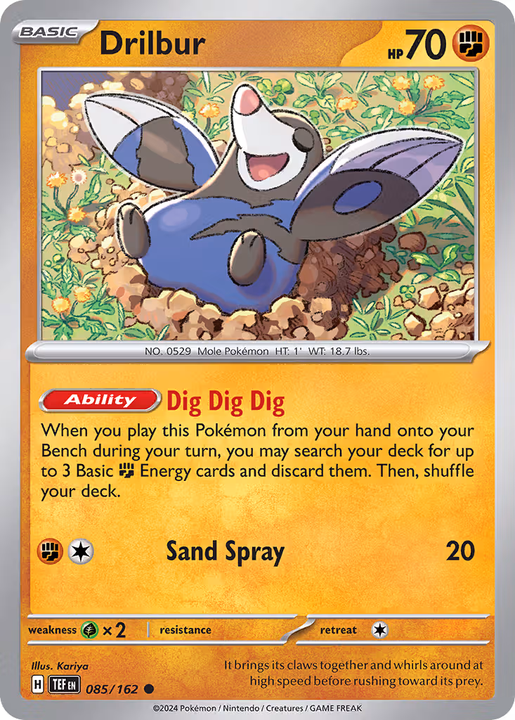 Drilbur 85/162 Pokemon card