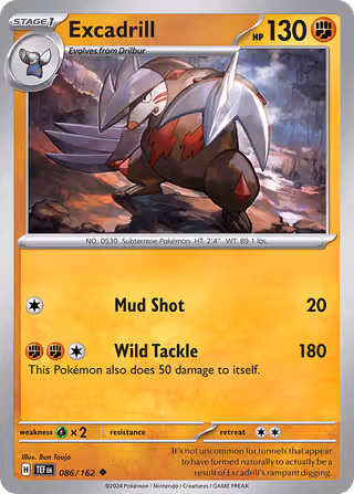 Excadrill 86/162 Pokemon card
