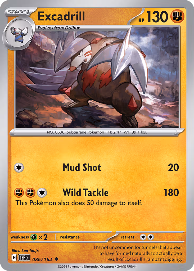 Excadrill 86/162 Pokemon card