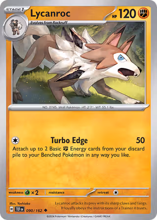 Lycanroc 90/162 Pokemon card
