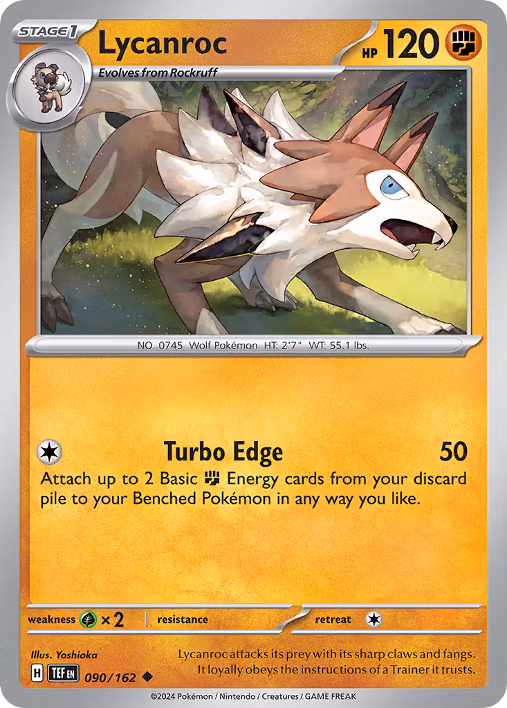Lycanroc 90/162 Pokemon card