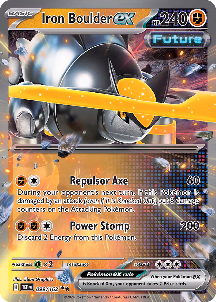 Iron Boulder ex 99/162 Pokemon card