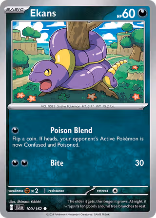 Ekans 100/162 Pokemon card