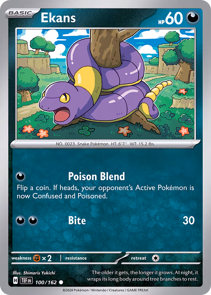 Ekans 100/162 Pokemon card