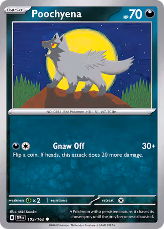 Poochyena 105/162 Pokemon card