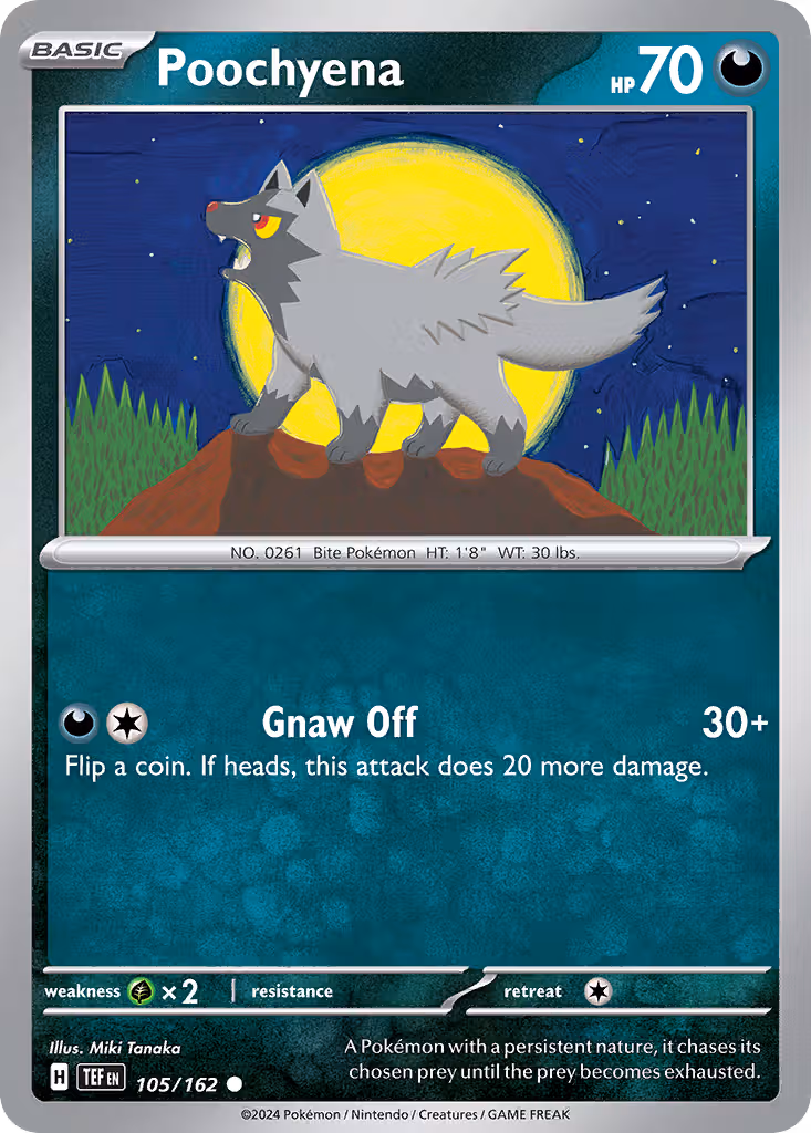 Poochyena 105/162 Pokemon card