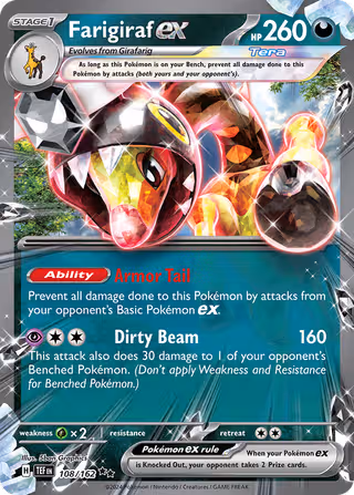 Farigiraf ex 108/162 Pokemon card