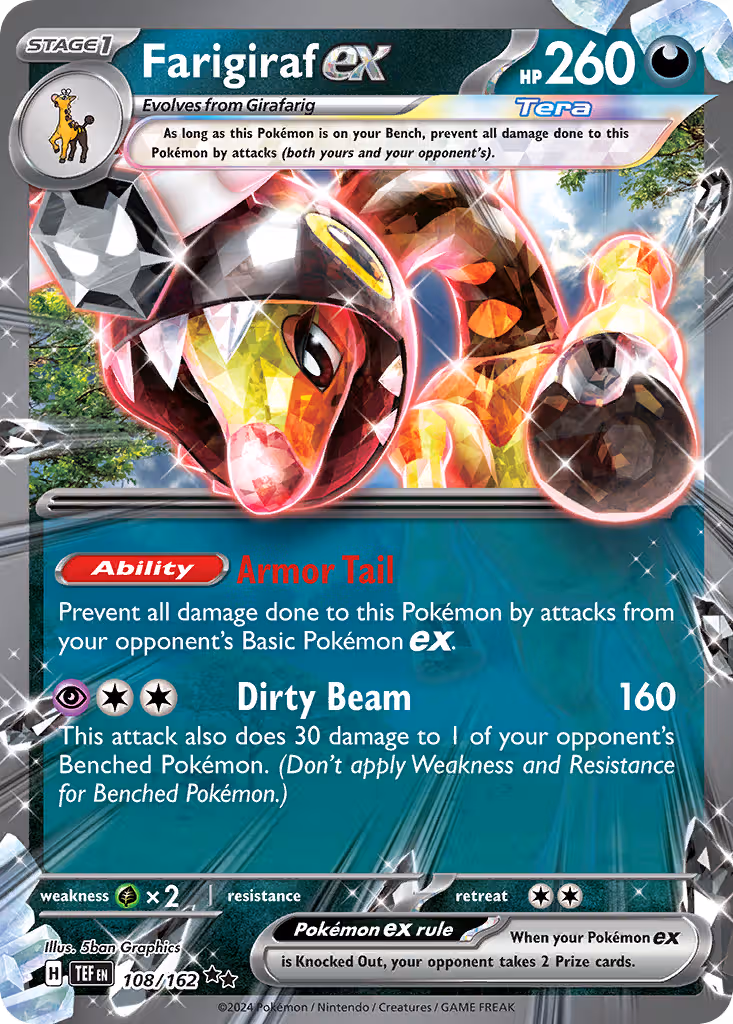 Farigiraf ex 108/162 Pokemon card