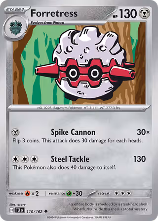 Forretress 110/162 Pokemon card