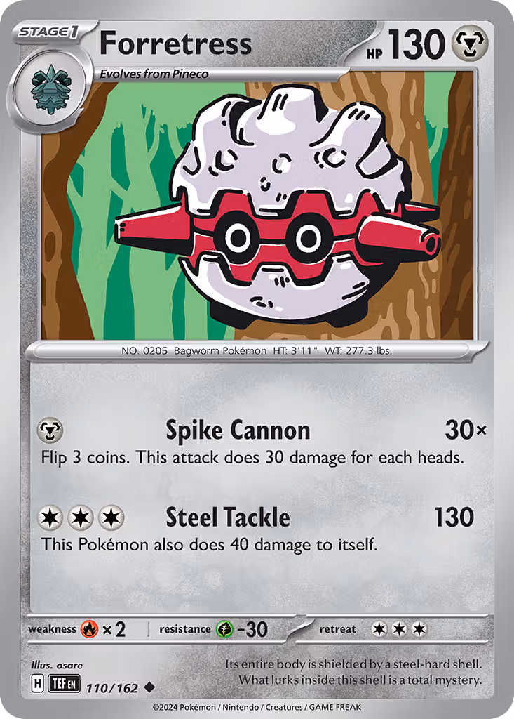 Forretress 110/162 Pokemon card