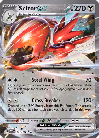 Scizor ex 111/162 Pokemon card