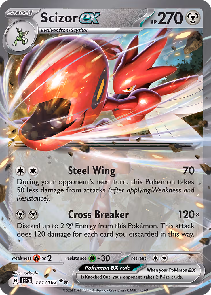 Scizor ex 111/162 Pokemon card