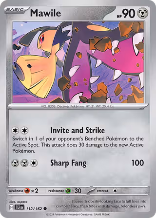 Mawile 112/162 Pokemon card