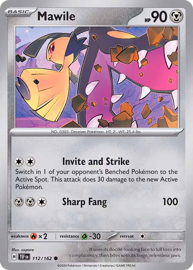 Mawile 112/162 Pokemon card