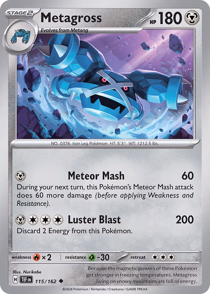 Metagross 115/162 Pokemon card
