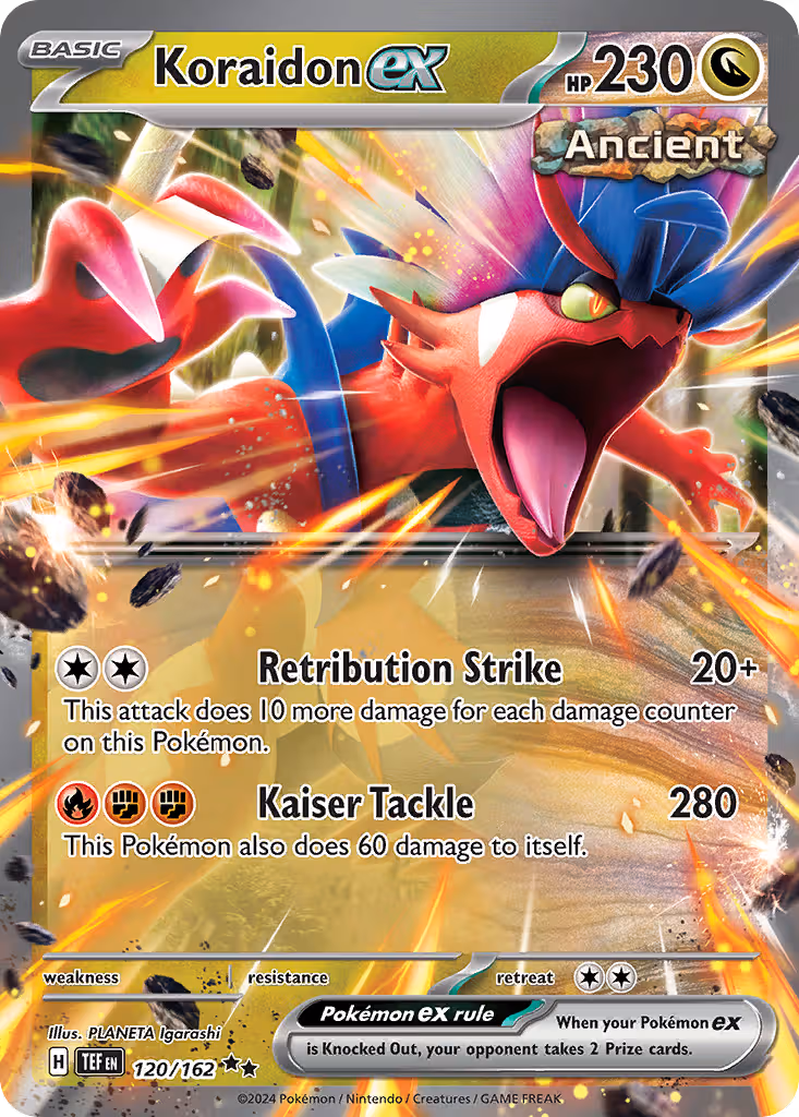Koraidon ex 120/162 Pokemon card
