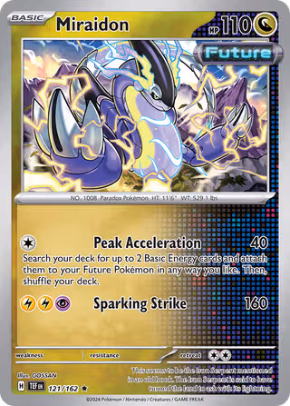 Miraidon 121/162 Pokemon card