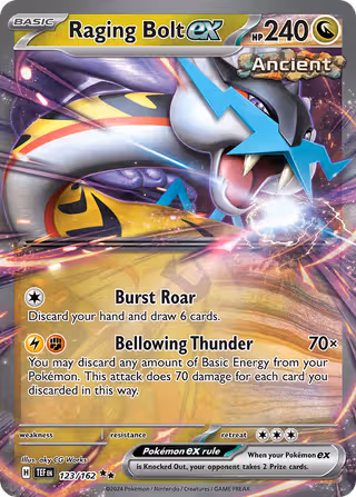 Raging Bolt ex 123/162 Pokemon card